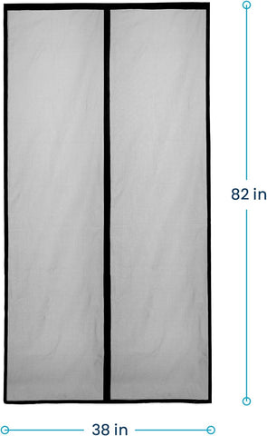 Magnetic Screen Door - Bugs Out, Breeze in EZInstall Auto-Sealing Heavy Duty Double Stitched Mesh