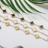 18K Gold Plated Clover Bracelets Lucky Leaf Set of 3