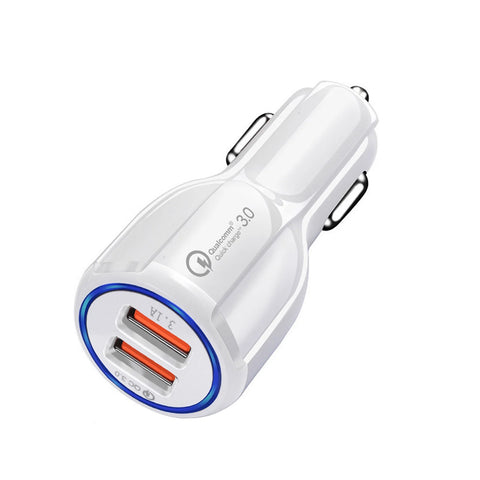 QC 3.0 Dual USB Fast Car Charger (3.1A)