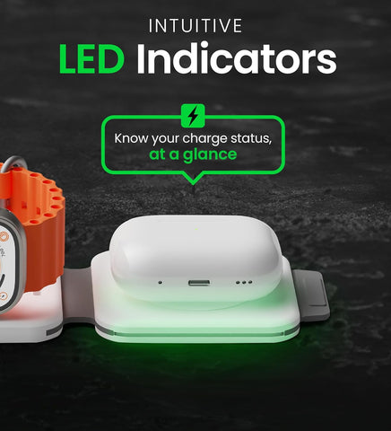 InfinaCore 3-in-1 Foldable MagSafe Wireless Charger for iPhone, Apple Watch & AirPods