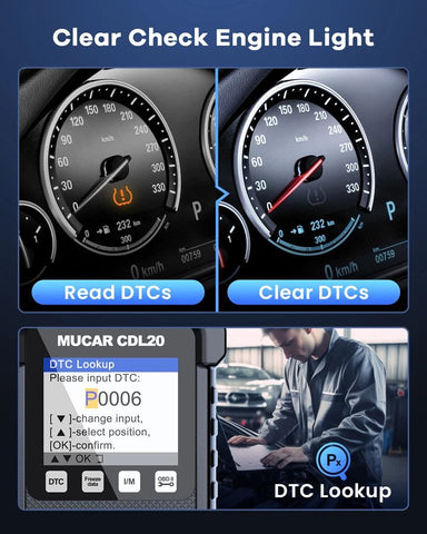 MUCAR Automotive OBD2 Scanner Car OBD Code Reader Engine Fault Diagnostic Tool