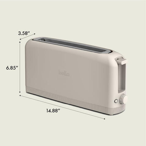 2 Slice Slim Toaster, Fits-anywhere™ Kitchenware, 6 Setting Shade Control with Reheat & Cancel Buttons, Fits sourdough, 10” Long Slot, Anti Jam & Auto Shutoff, 900 Watt