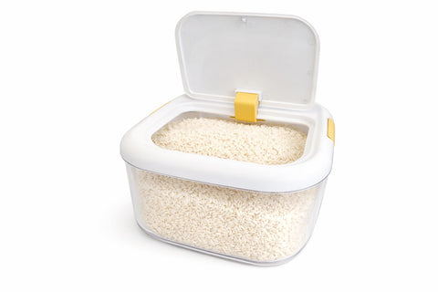 Clear Airtight Storage Container with Scoop – Large Capacity Multi-Use Organizer for Rice, Grains, Detergent