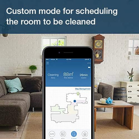 Deebot 2-in-1 Mopping Robotic Vacuum with Laser Navigation, No-Go Zones, Systematic Cleaning, Multi-Floor Mapping, Works with Alexa & App Refurbished