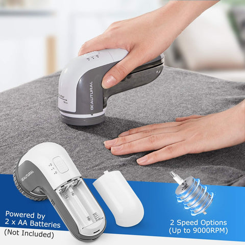Stainless Steel Fabric Shaver and Lint Remover Sweater Defuzzer with 2-Speeds
