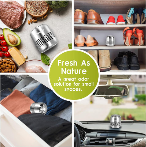 Fridge Closet Deodorizer,Lasts for 10 Years, Odor Eliminator,Fridge Deodorizer,More Effective Than Baking Soda Bamboo Air Purifying Bags