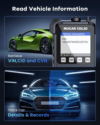 MUCAR Automotive OBD2 Scanner Car OBD Code Reader Engine Fault Diagnostic Tool