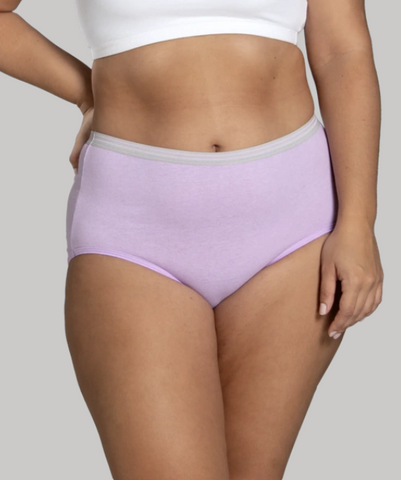 Women's Heather Brief Panty, Assorted 6 Pack