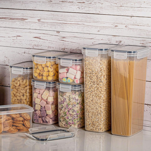 24 Pack Plastic Airtight Food Storage Containers with Lids Labels