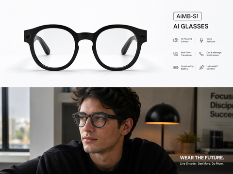 S1 Smart Camera Sunglasses – 1080P HD Video Recording, AI Translation, WiFi Connectivity, Waterproof & Bluetooth Audio Glasses