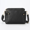 Crossbody Leather Shoulder Bag and Clutch with Stainless Steel Card Wallet