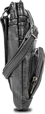 Krediz Genuine Leather Cross Body Handbag - Soft & Durable Crossbody Bags- 3 Sizes Multiple Colors