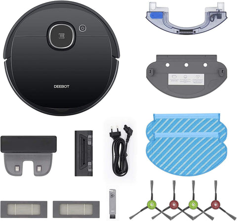 Deebot 2-in-1 Mopping Robotic Vacuum with Laser Navigation, No-Go Zones, Systematic Cleaning, Multi-Floor Mapping, Works with Alexa & App Refurbished