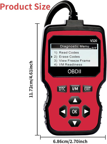 V320 Car Diagnostic Scanner - OBD2 Scanner Diagnostic Tool, Engine Fault Code Reader for Mechanics & DIYers.