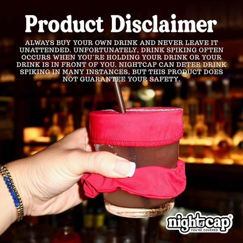 Nightcap Drink Cover Scrunchie- The Reusable Drink Spiking Prevention Scrunchie As Seen on Shark Tank