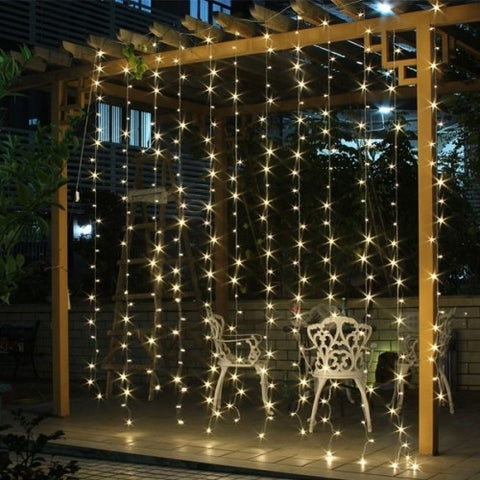 10Ft 300-LED String Curtain Lights- Assorted Colors