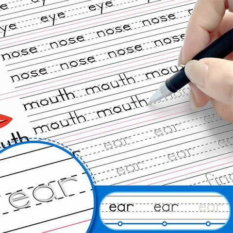 Magic Reusable Handwriting Practice Books for Kids (Set of 6) – Grooved Workbooks for Tracing Letters, Numbers & Drawing, Ages 3+