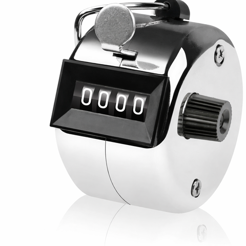 Metal 4-Digit Hand Tally Counter Clicker for Sports, Events, Training