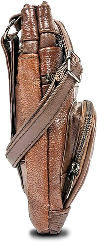 Krediz Genuine Leather Cross Body Handbag - Soft & Durable Crossbody Bags- 3 Sizes Multiple Colors