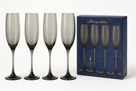 Epure Glass Cups Serverware Collection - Set of 4