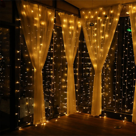 10Ft 300-LED String Curtain Lights- Assorted Colors