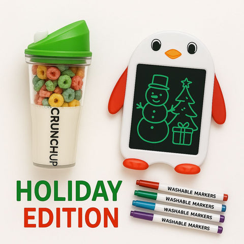 CrunchCup + LCD Drawing Tablet Bundle – Sip, Crunch & Create Anywhere