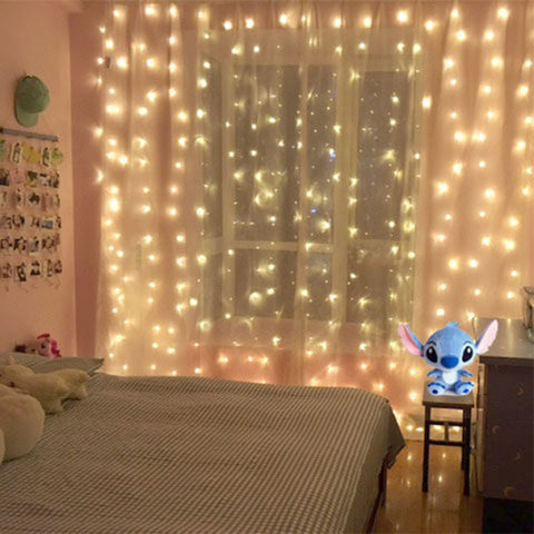 10Ft 300-LED String Curtain Lights- Assorted Colors