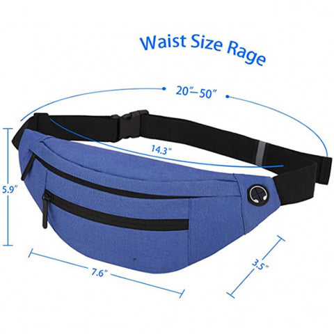 Large Crossbody Fanny Travel Shoulder Crossbody Bag-Random Color