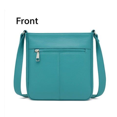 Women’s Luxury Genuine Leather Crossbody Bag – Adjustable Strap, Multi-Pocket Design, Durable Lining