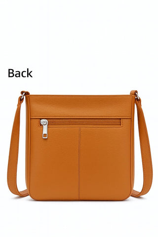 Women’s Luxury Genuine Leather Crossbody Bag – Adjustable Strap, Multi-Pocket Design, Durable Lining