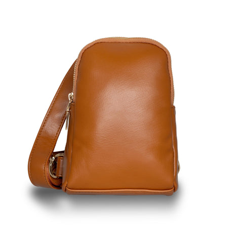 Unisex Real Leather Sling Bag Fanny Crossbody