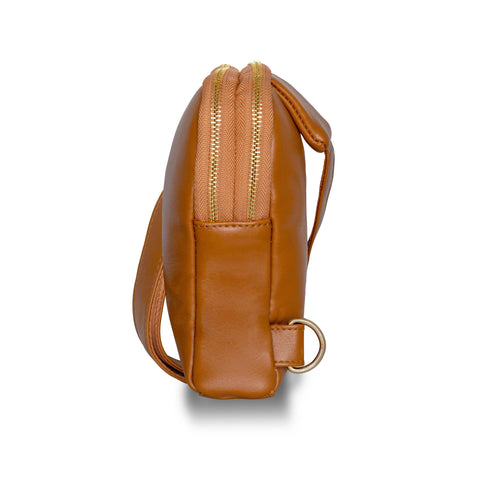 Unisex Real Leather Sling Bag Fanny Crossbody