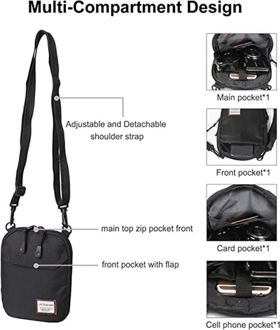 Unisex Stylish Messenger Bag Compact and Durable Shoulder Daily Commuter