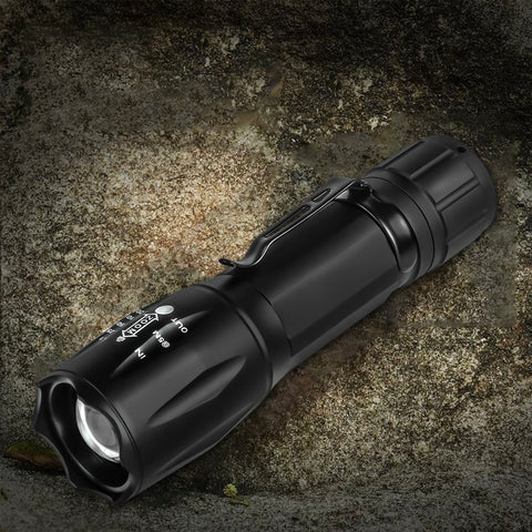 2 Pack Light Bead Telescopic Zoom Strong Adjustable Mode Flashlight