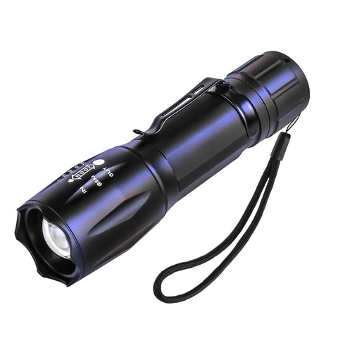 2 Pack Light Bead Telescopic Zoom Strong Adjustable Mode Flashlight