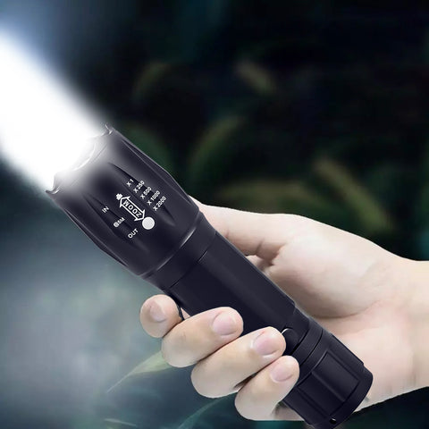 2 Pack Light Bead Telescopic Zoom Strong Adjustable Mode Flashlight