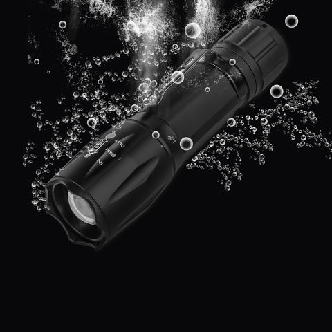 2 Pack Light Bead Telescopic Zoom Strong Adjustable Mode Flashlight