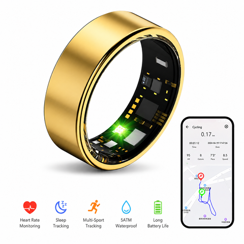 Smart Ring AI Fitness & Sleep Tracker, Waterproof Activity Monitor for iOS & Android with App Connectivity