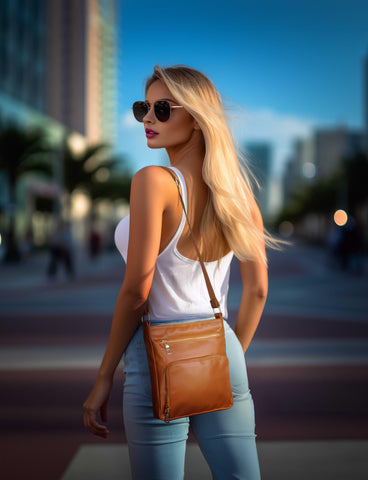 Real Leather Crossbody Bag for Women