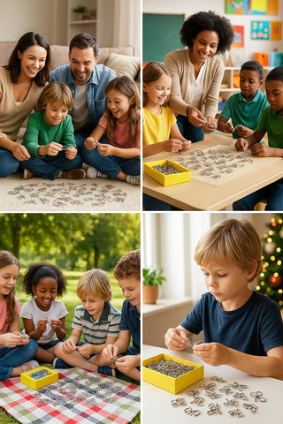 Pack of 40 Metal Wire Puzzle Brain Busters – Fun & Challenging for All Ages