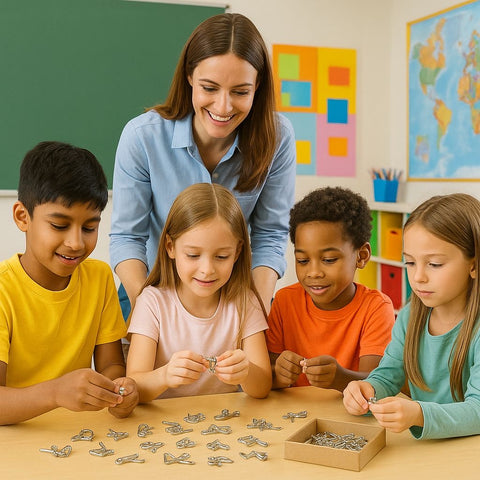 Pack of 40 Metal Wire Puzzle Brain Busters – Fun & Challenging for All Ages