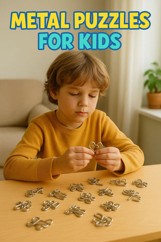 Pack of 40 Metal Wire Puzzle Brain Busters – Fun & Challenging for All Ages