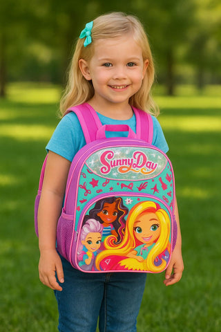 Sunny Day Hair 16" Adjustable Girls Backpack – Perfect for School