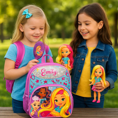 Sunny Day Hair 16" Adjustable Girls Backpack – Perfect for School