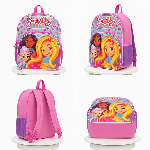 Sunny Day Hair 16" Adjustable Girls Backpack – Perfect for School