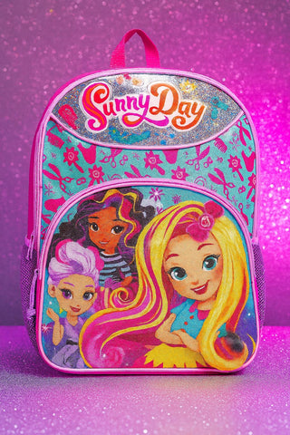 Sunny Day Hair 16" Adjustable Girls Backpack – Perfect for School