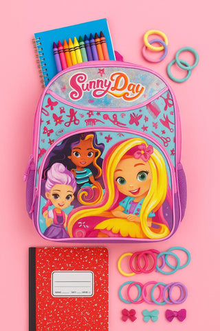 Sunny Day Hair 16" Adjustable Girls Backpack – Perfect for School