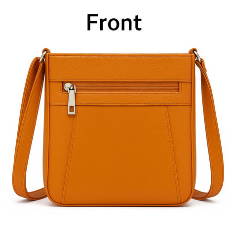 Women’s Luxury Genuine Leather Crossbody Bag – Adjustable Strap, Multi-Pocket Design, Durable Lining