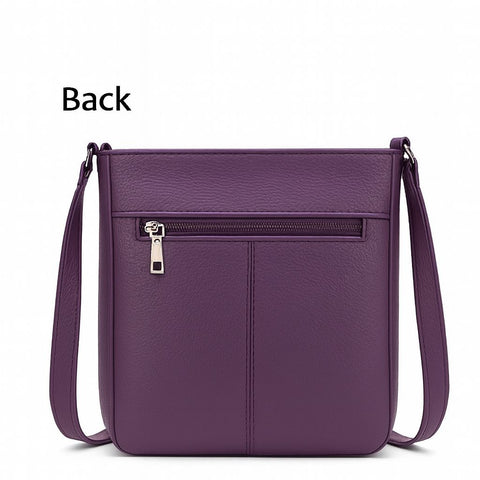 Women’s Luxury Genuine Leather Crossbody Bag – Adjustable Strap, Multi-Pocket Design, Durable Lining