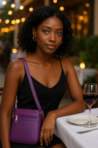 Women’s Luxury Genuine Leather Crossbody Bag – Adjustable Strap, Multi-Pocket Design, Durable Lining